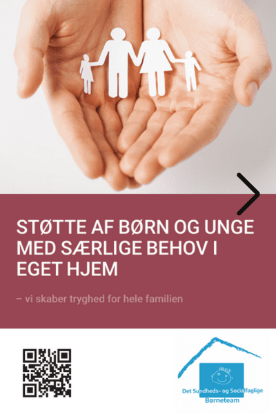 Støtte i hjemmet til børn og unge med psykiske udfordringer Få støtte i hjemmet til børn og unge med psykiske, sociale eller kognitive udfordringer. Vi tilbyder målrettet og helhedsorienteret hjælp i hjemmet, der styrker både barnet og familien. Vores indsats er individuelt tilpasset og skaber trivsel, udvikling og stabilitet i hverdagen.